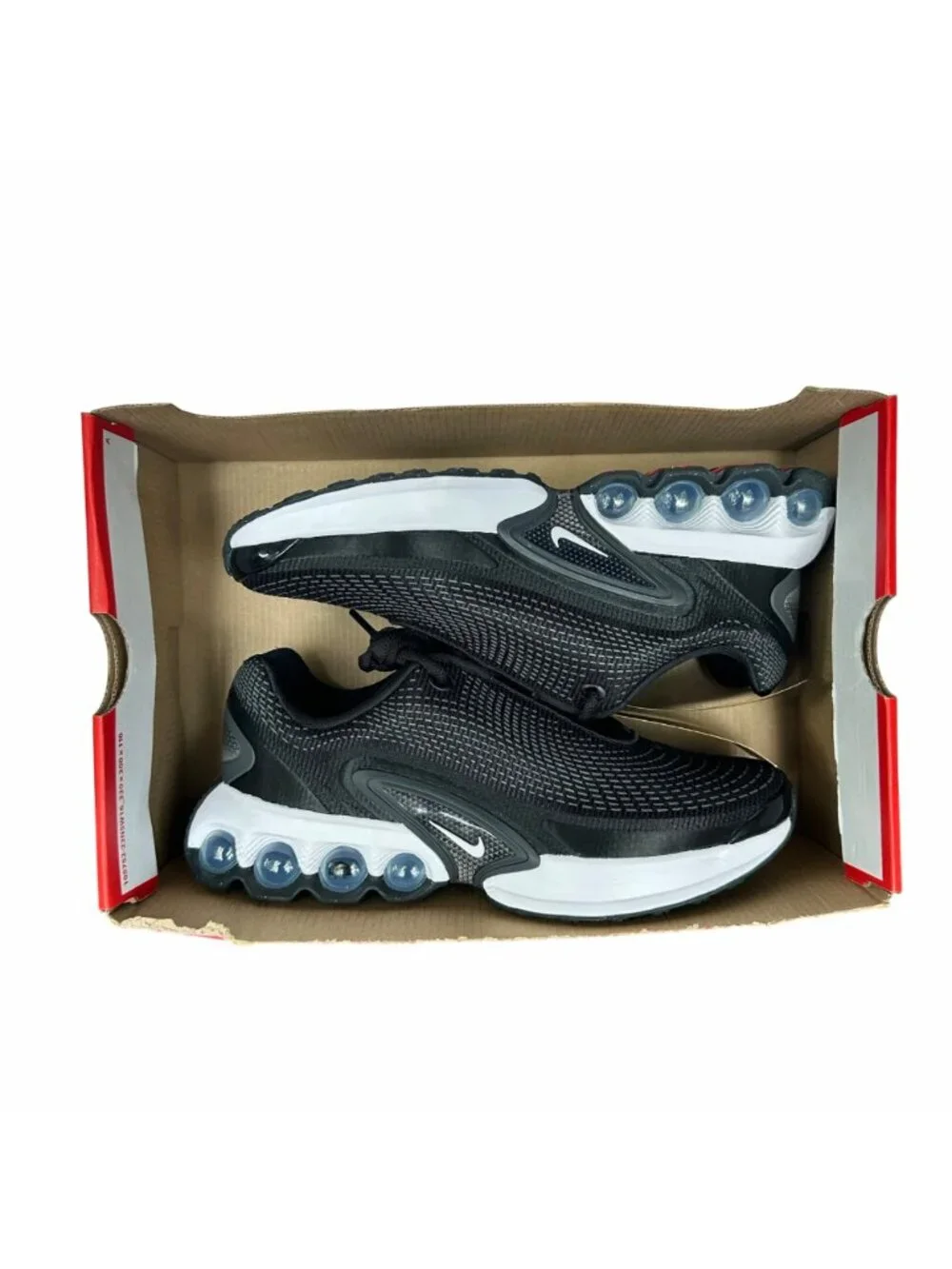 ⭐Nike Air Max DN GS Youth Shoes Sz 6Y Black Metallic White Sneakers FB8987-007⭐
